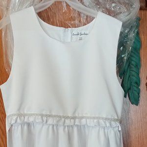 Girls white formal dress